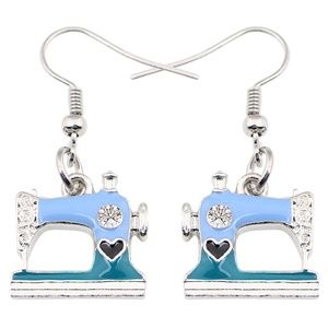 Sewing Machine Earrings Drop Dangle